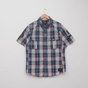 Harley Davidson Men’s Snap Up Plaid Embroidered Short Sleeve Shirt Sz 3X